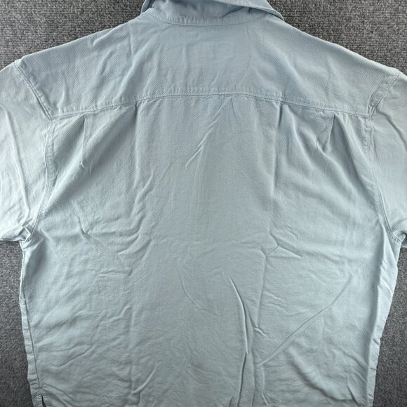 Tommy Bahama Floral Short Sleeve Silk 2XL Blue Vacation Button Up Casual Shirt - Picture 16 of 16